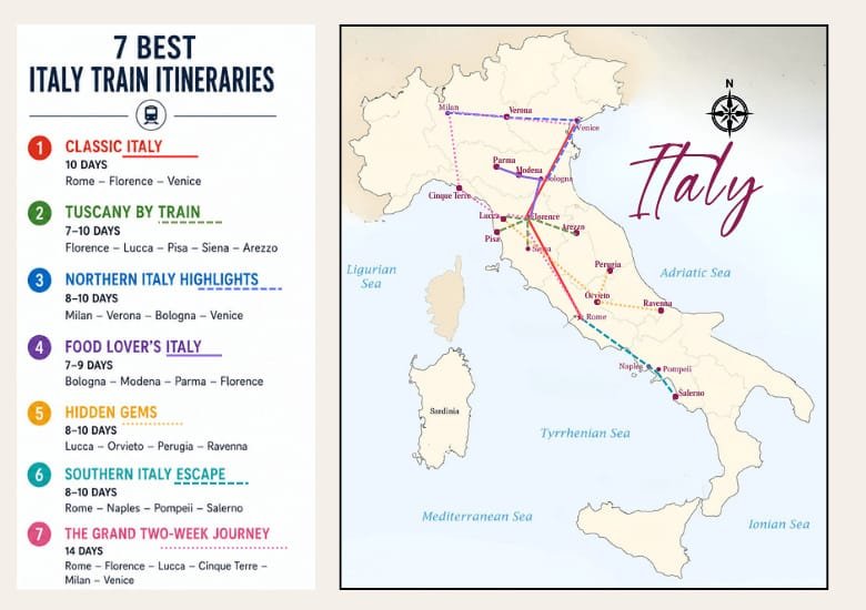 Here are 7 best Italy train itineraries for your next planning session - ouritalianjourney