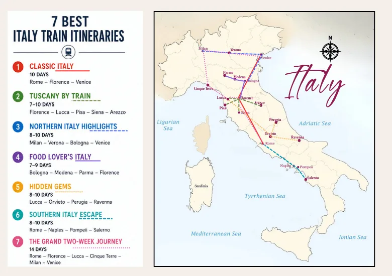 Here are 7 best Italy train itineraries for your next planning session - ouritalianjourney